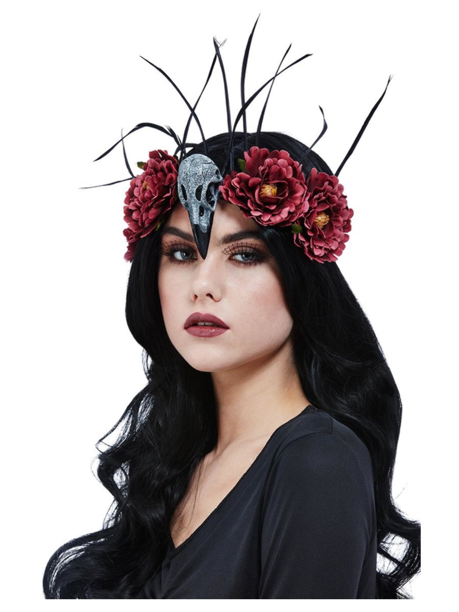 Bird Skull & Feather Headband