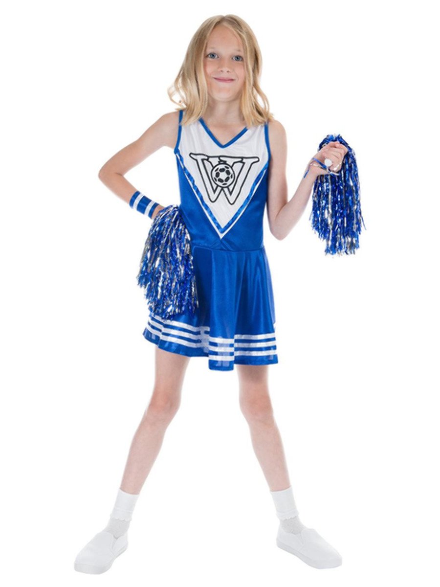 Biggest Fan Cheerleader Costume, Blue Cheerleader Costume