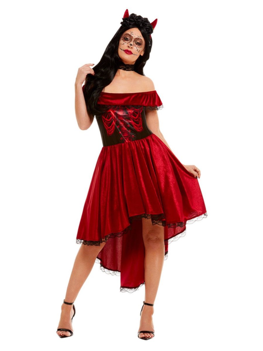 Day Of The Dead Devil Costume, Womens
