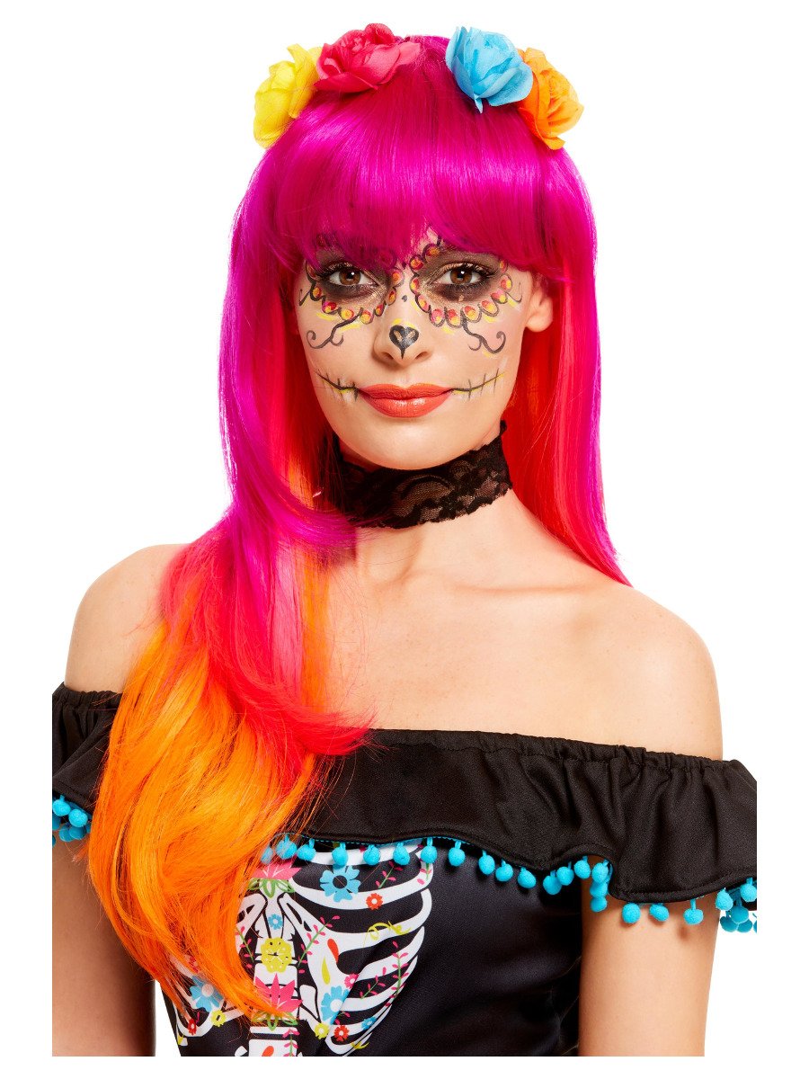 Day of the Dead Wig Orange