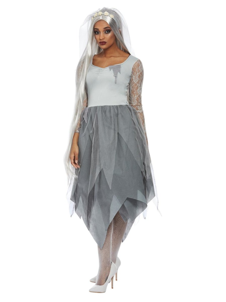 Grave Yard Bride Costume Grey Medium