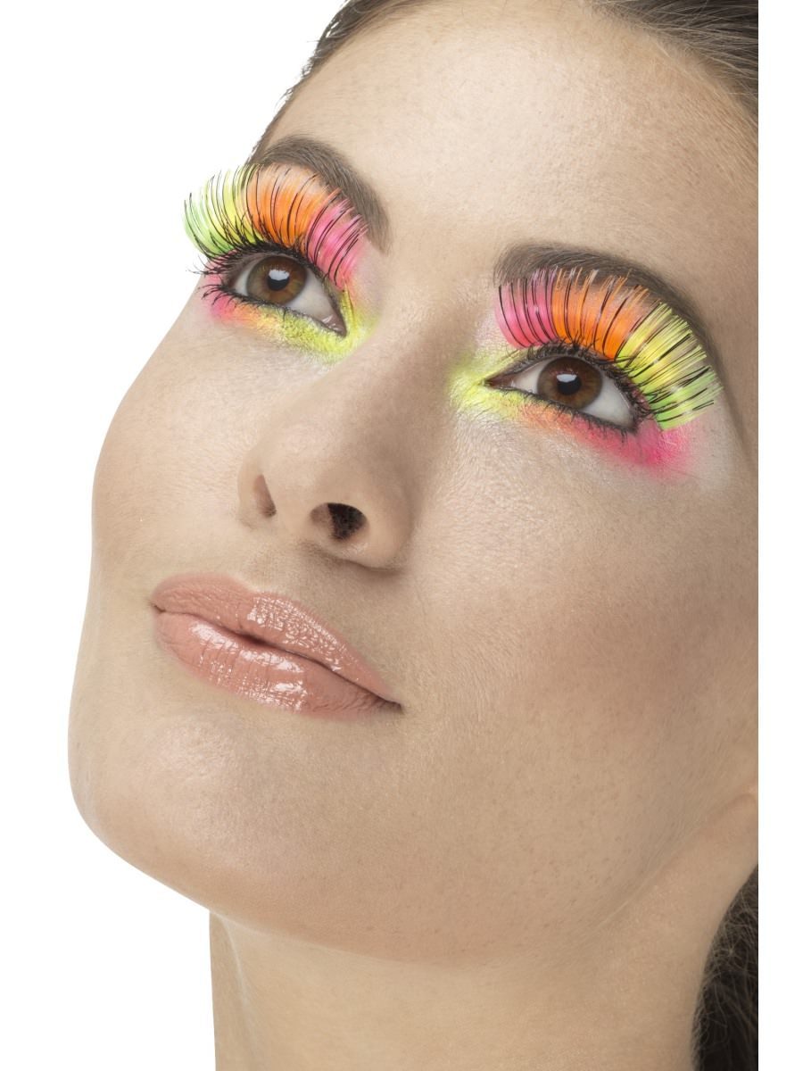 80s Party Eyelashes, Multi-Coloured