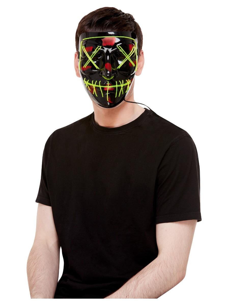Light Up Neon Green Stitch Face Mask