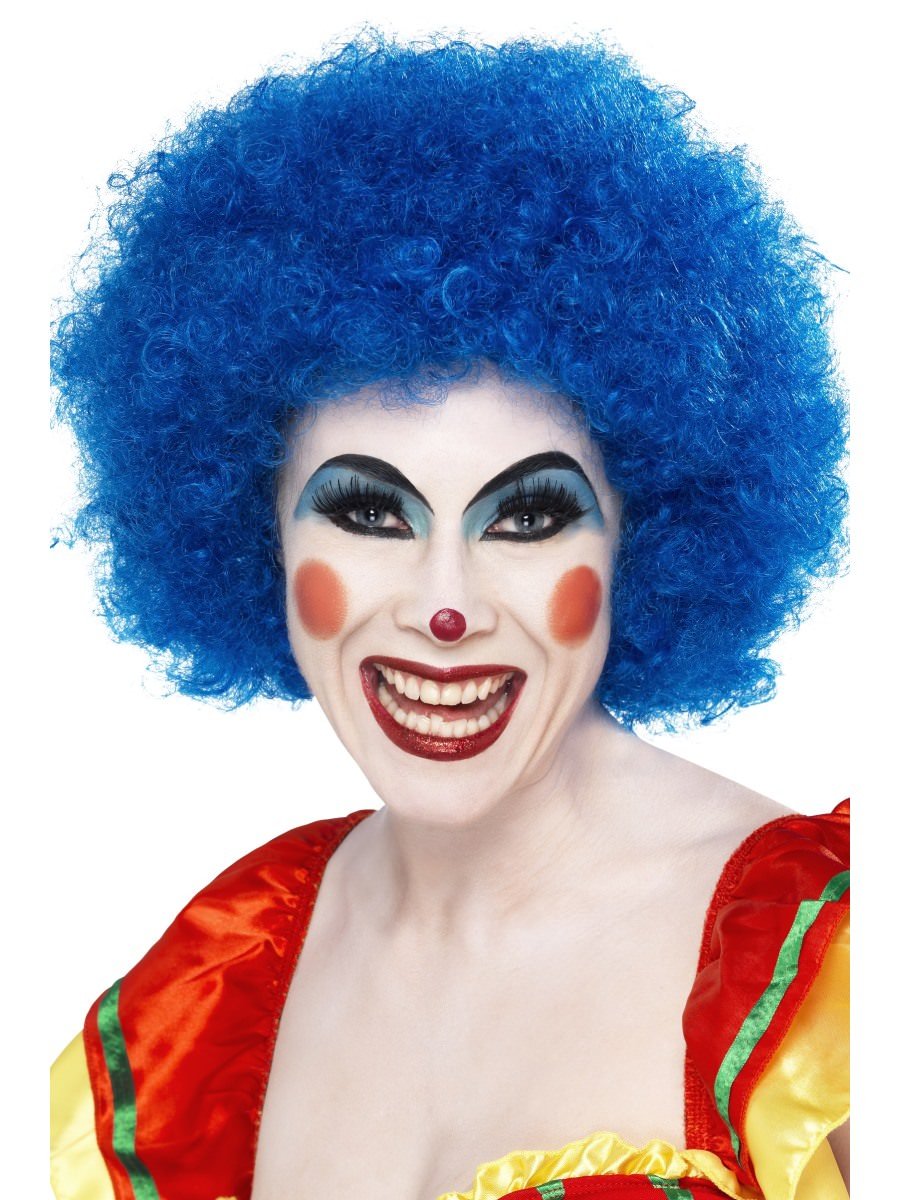 Crazy Clown Wig, Blue