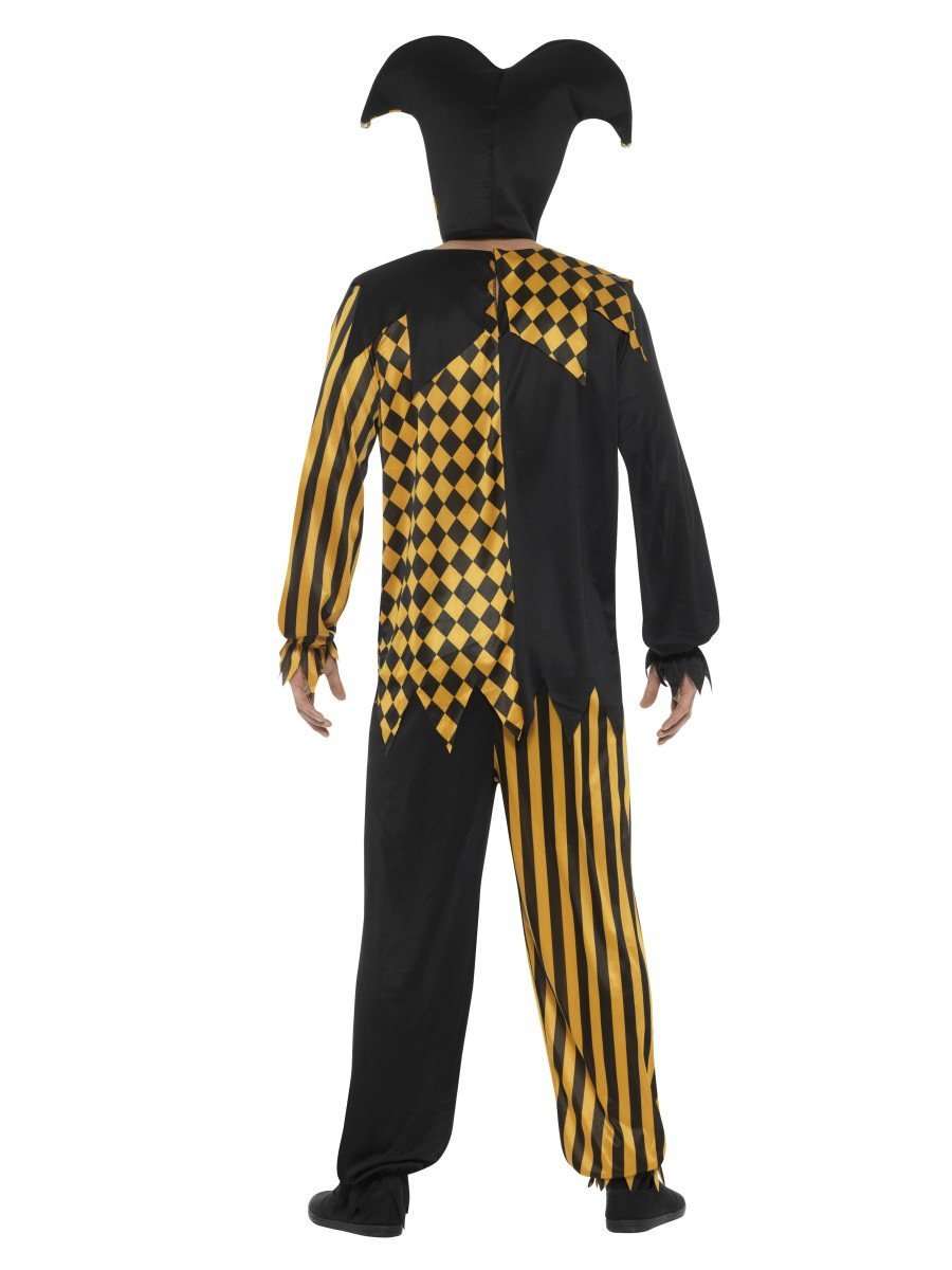 Evil Court Jester Costume, Black & Gold Alternative View 2.jpg