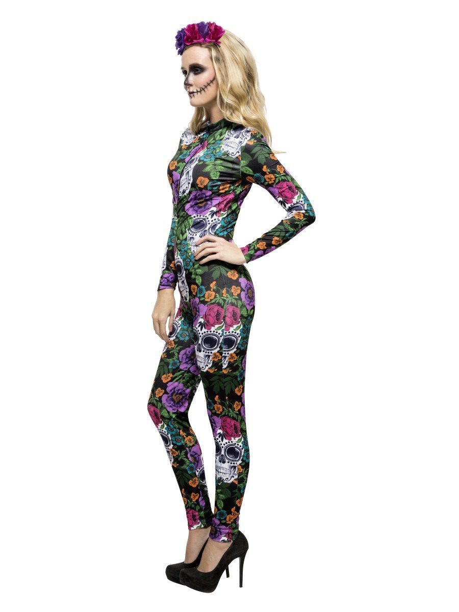 Fever Day of the Dead Costume, Multi-Coloured Alternative View 1.jpg