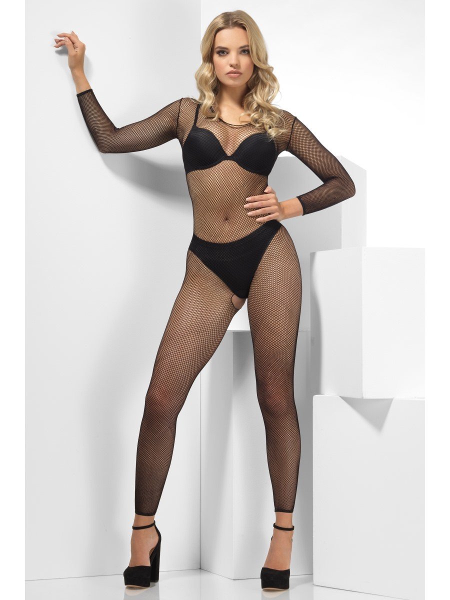Fishnet Footless Jumpsuit