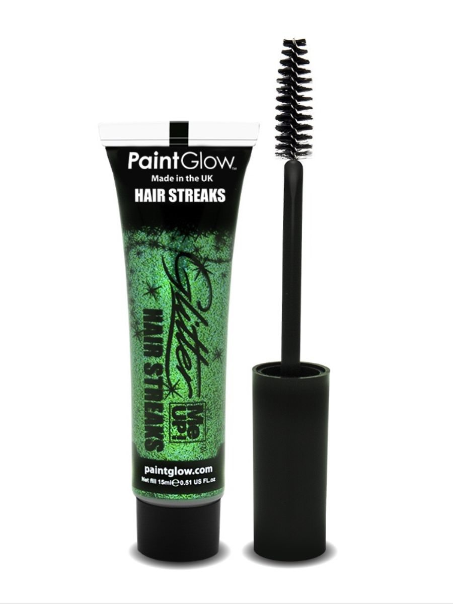 Glitter Me Up Hair Streaks, Green, 15ml