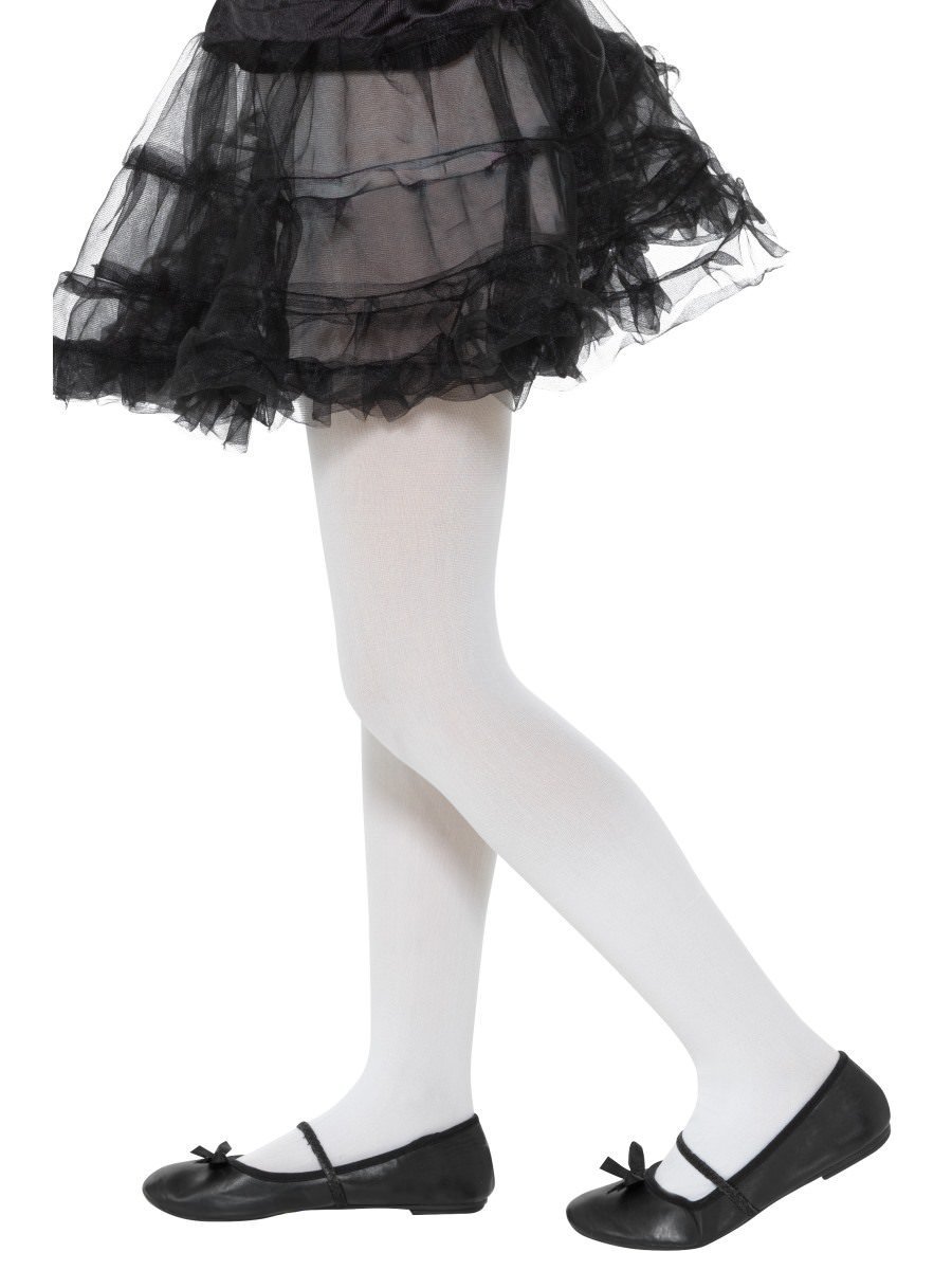Opaque Tights, White, Age 6-12