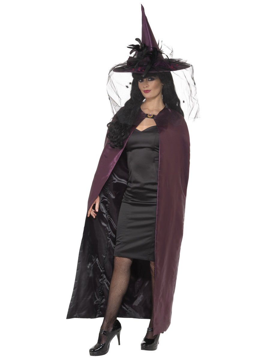 Reversible Cape, Black & Purple