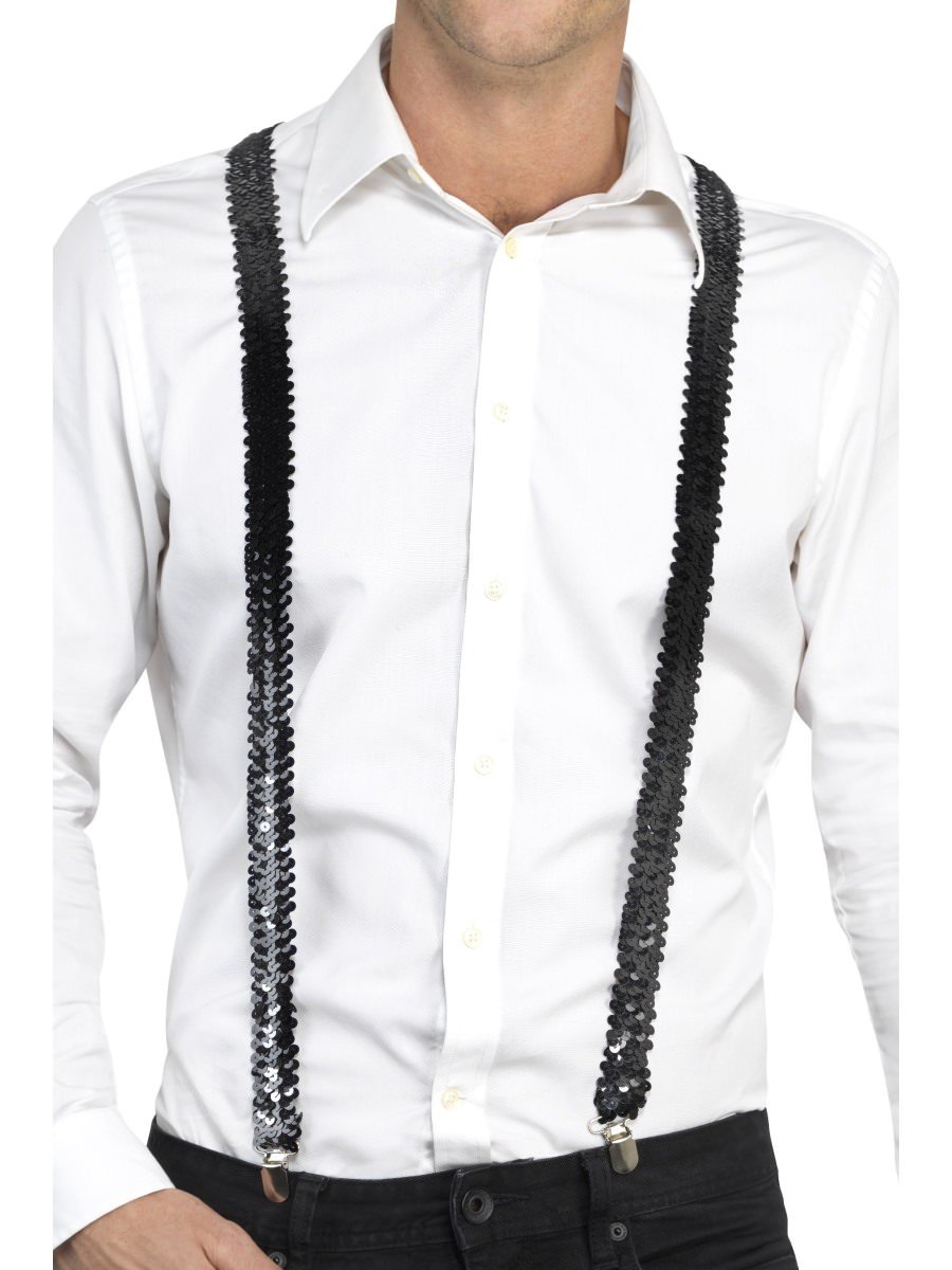 Sequin Braces, Black