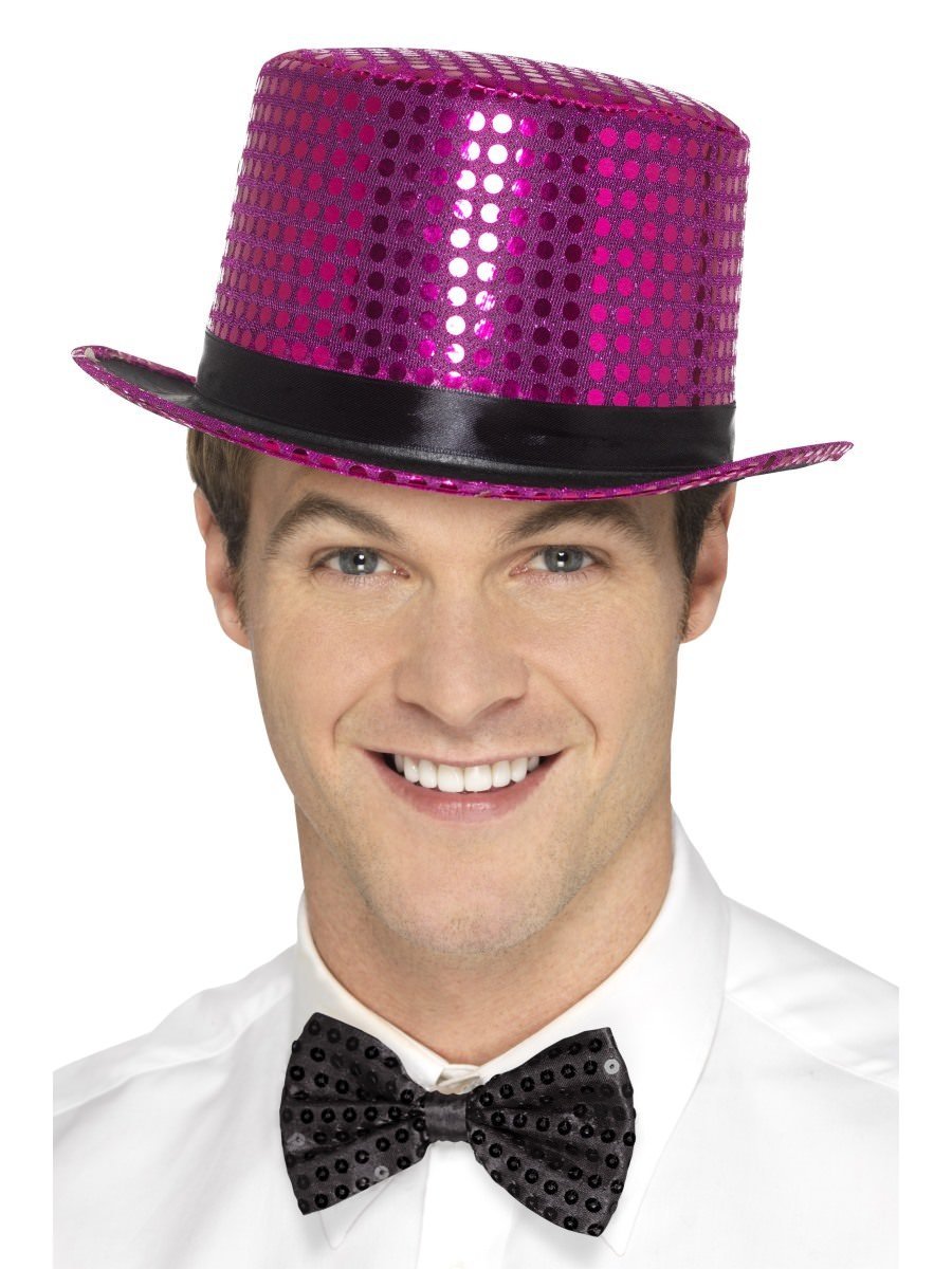 Sequin Top Hat, Pink
