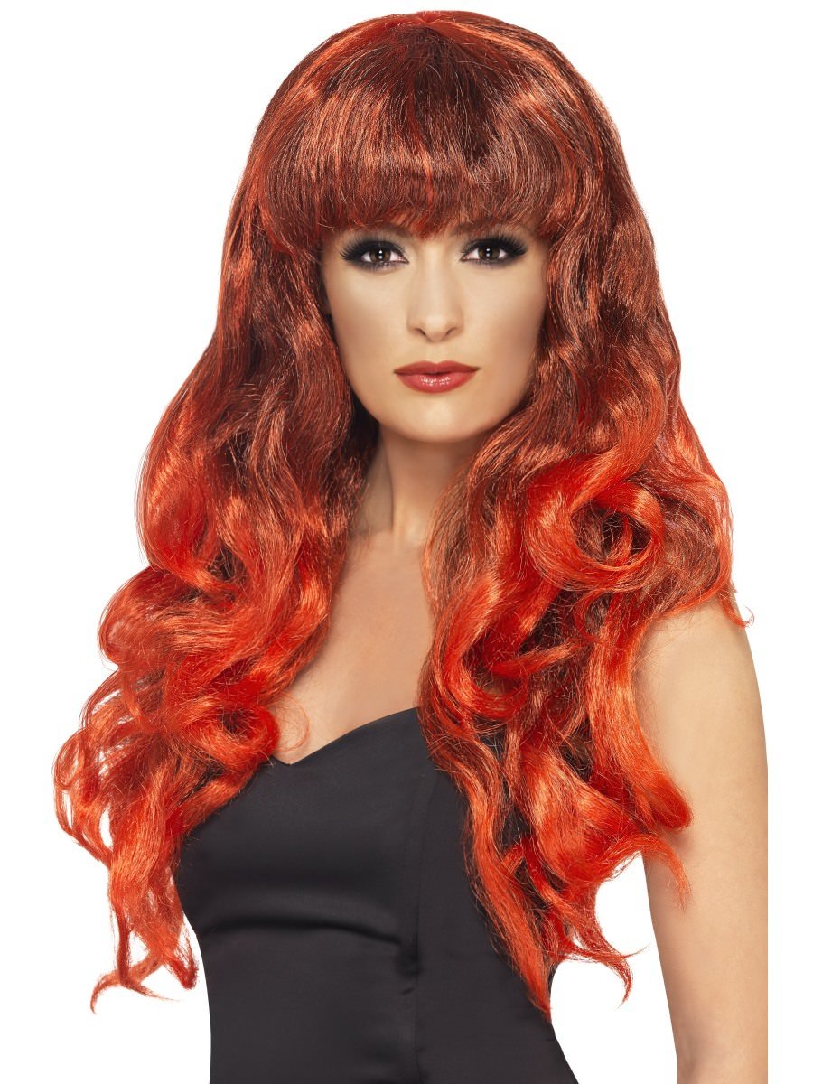 Siren Wig, Red & Black