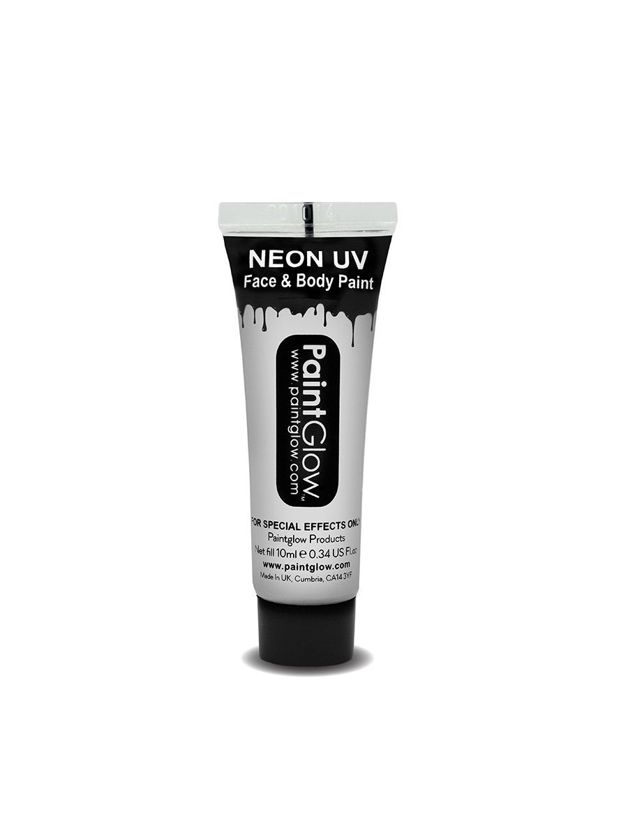 UV Face & Body Paint, White, 10ml
