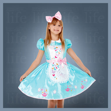 Teen Clever Alice In Wonderland Costume Girls Book Day Fancy Dress Age 10-16