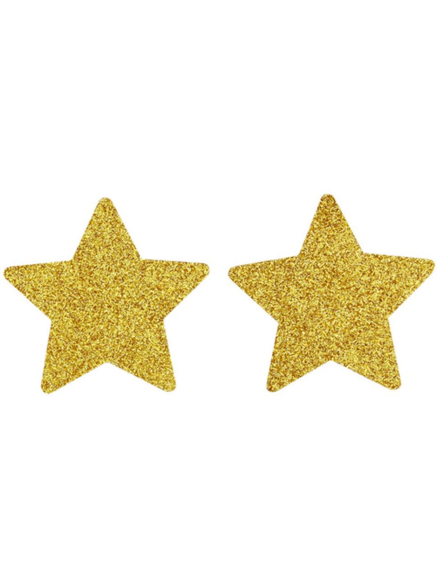 Fever Glitter Star Nipple Pasties, Gold