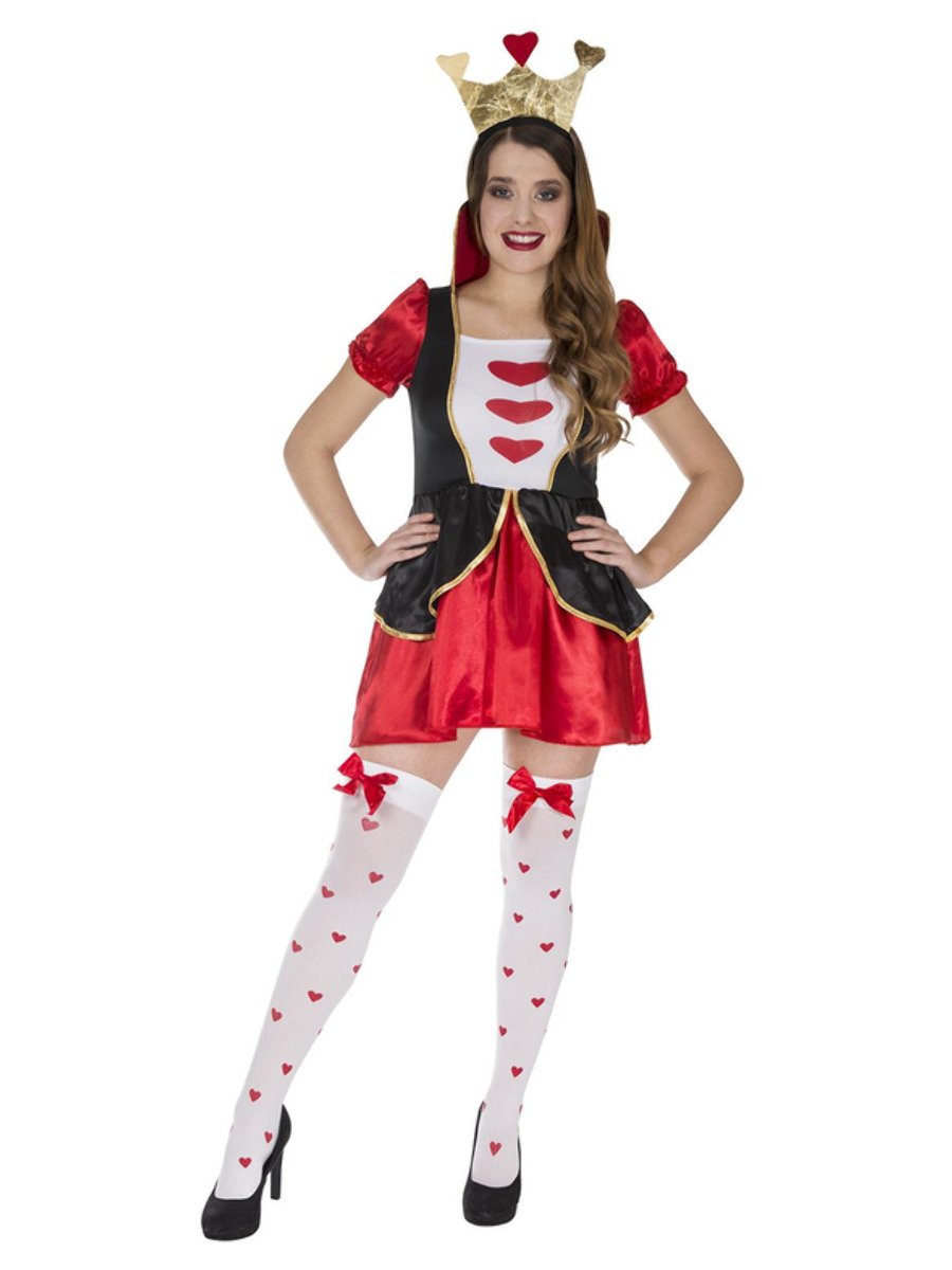 Adults Queen of Red Hearts Costume, Short