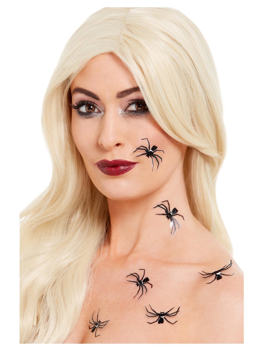 Smiffys Make-Up FX, 3D Spider Stickers