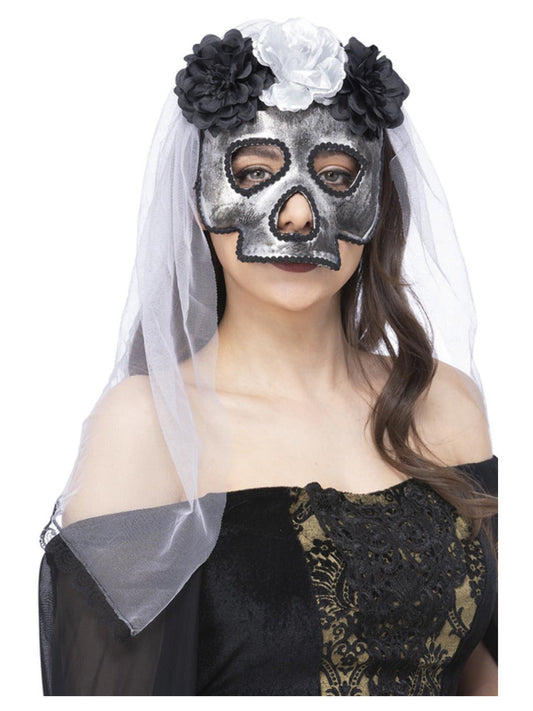 Skull Bride Mask, with Veil