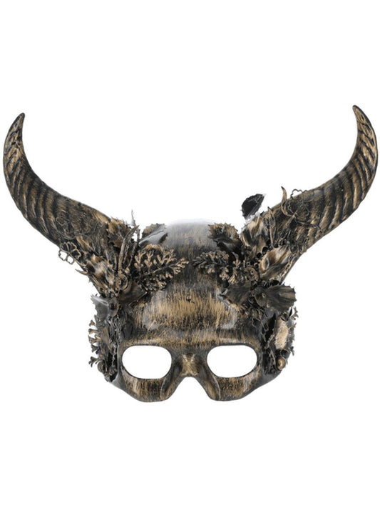 Deluxe Gold Horned Masquerade Mask