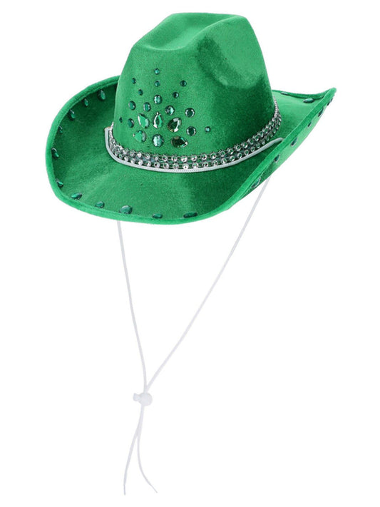 Green Rhinestone Cowboy Hat