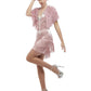 20s Vintage Pink Flapper Costume Alt1
