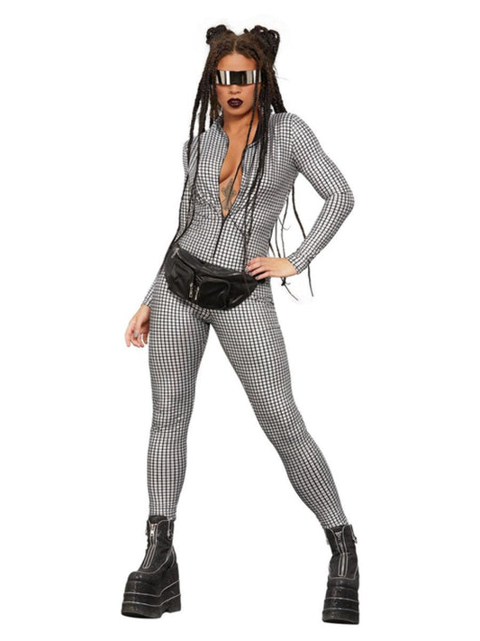 Fever Miss Whiplash Disco Holographic Costume