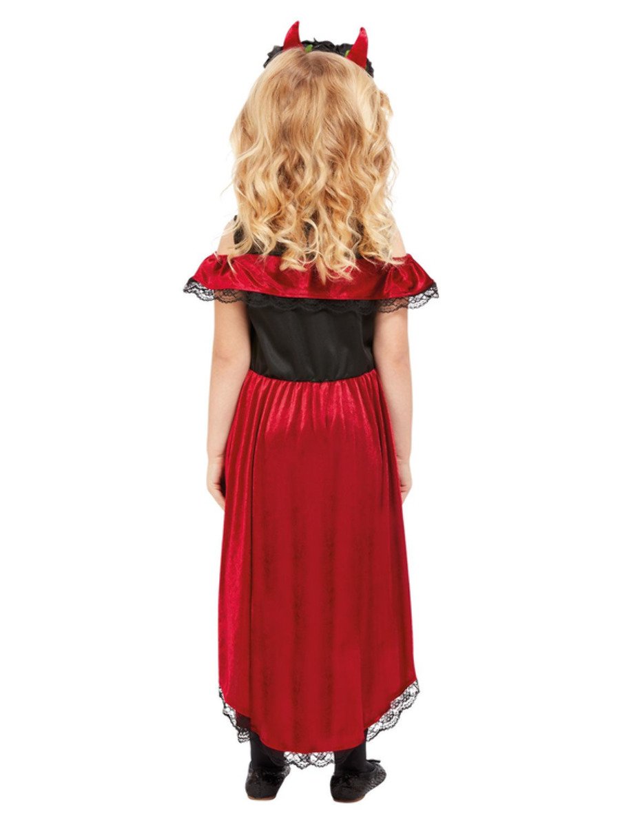 Girls Day of the Dead Devil Costume Alt2