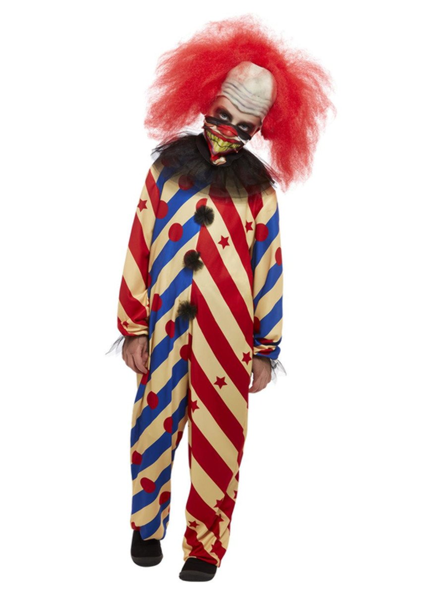 Boys Creepy Clown Costume Alt1