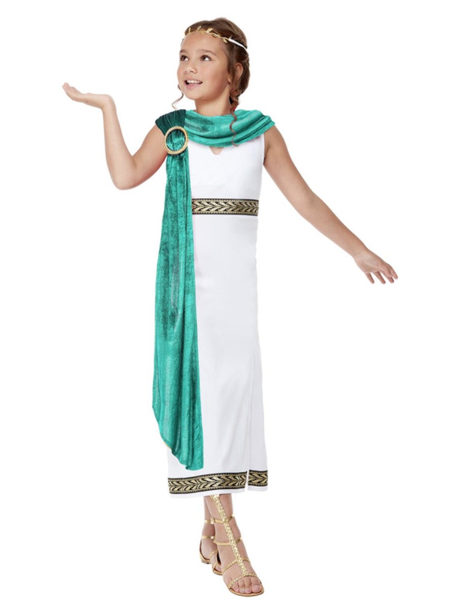 Girls Deluxe Roman Empire Toga Costume Alt1