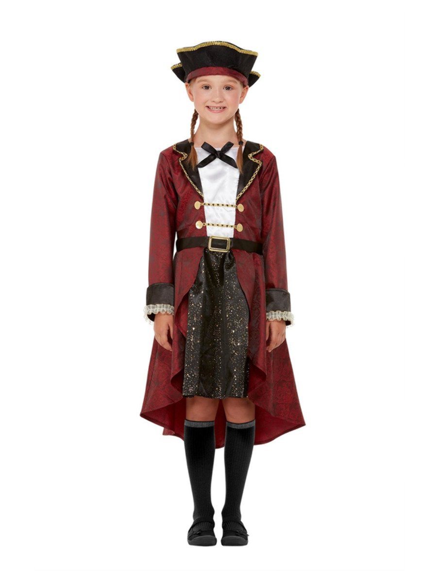 Girls Deluxe Swashbuckler Pirate Costume Alt2