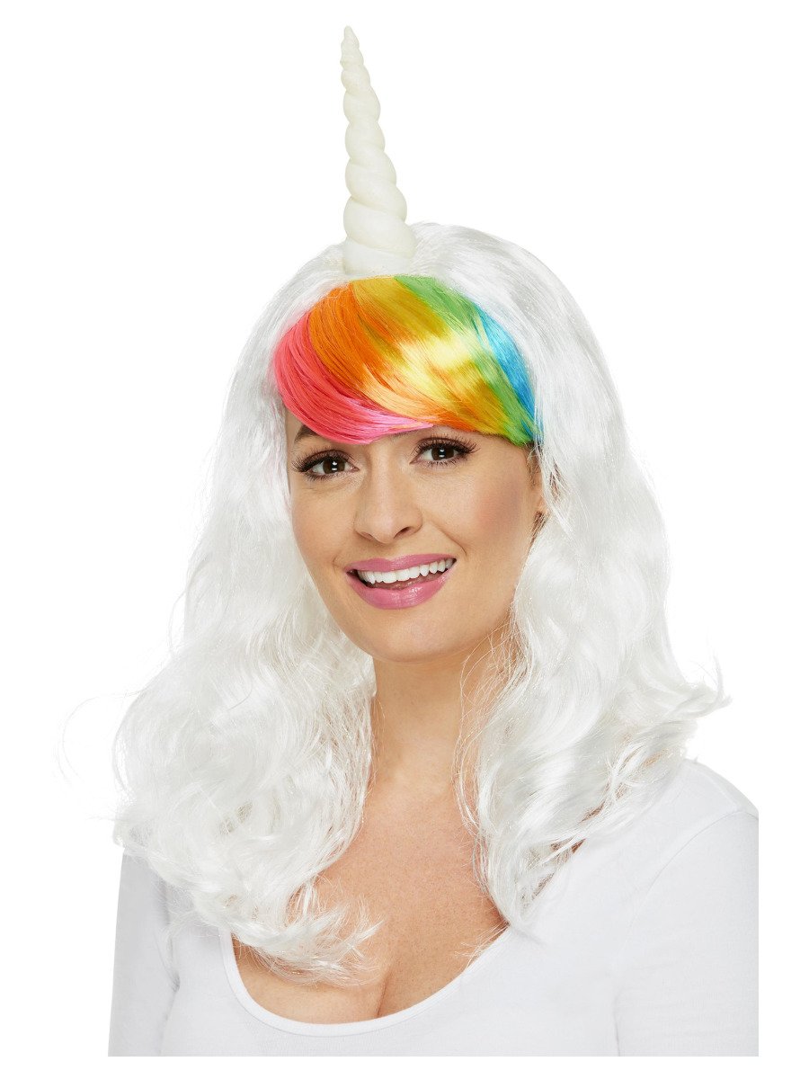 Ladies Unicorn Wig, White