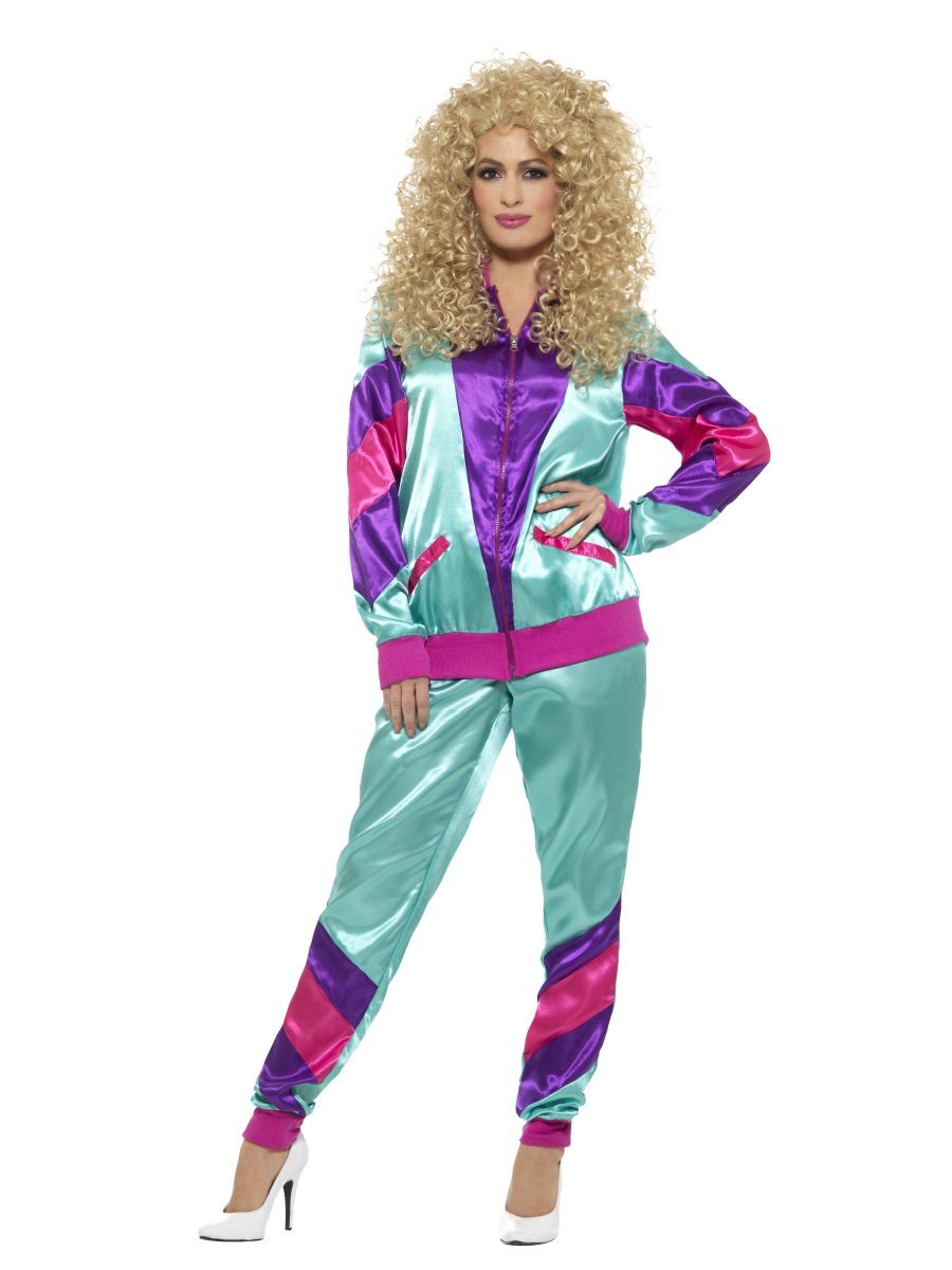 80s Height of Fashion Shell Suit Costume, Purple