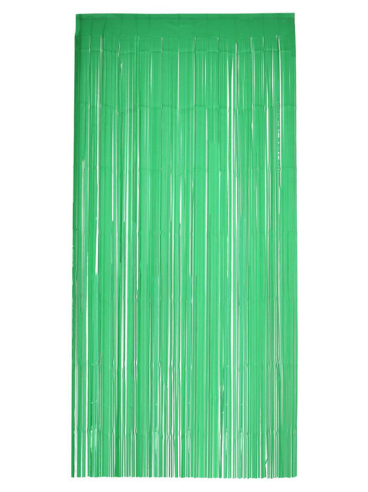 Matt Fringe Curtain Backdrop, Green