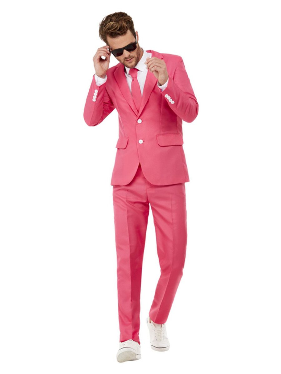 Solid Colour Suit, Hot Pink Alternate
