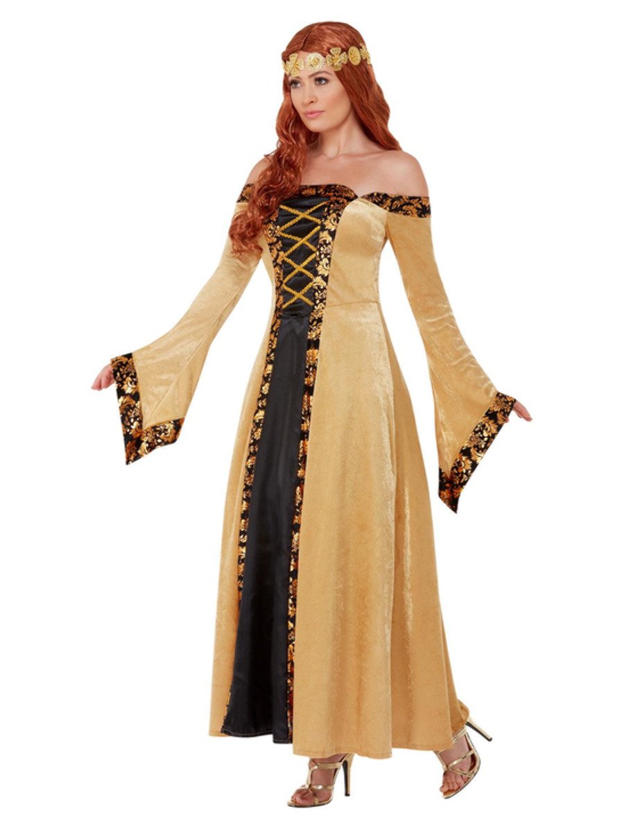 Deluxe Medieval Countess Costume, Gold Side
