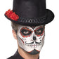Day of the Dead Top Hat, Black, with Roses Alternative View 1.jpg