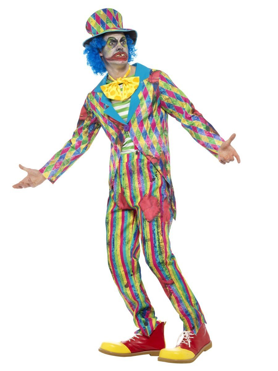 Deluxe Patchwork Clown Costume, Male Alternative View 1.jpg
