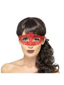 Embroidered Lace Filigree Eyemask, Red