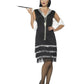 Flapper Costume, Black, with Dress & Fur Stole Alternative View 3.jpg