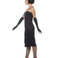 Flapper Costume, Black, with Long Dress Alternative View 1.jpg