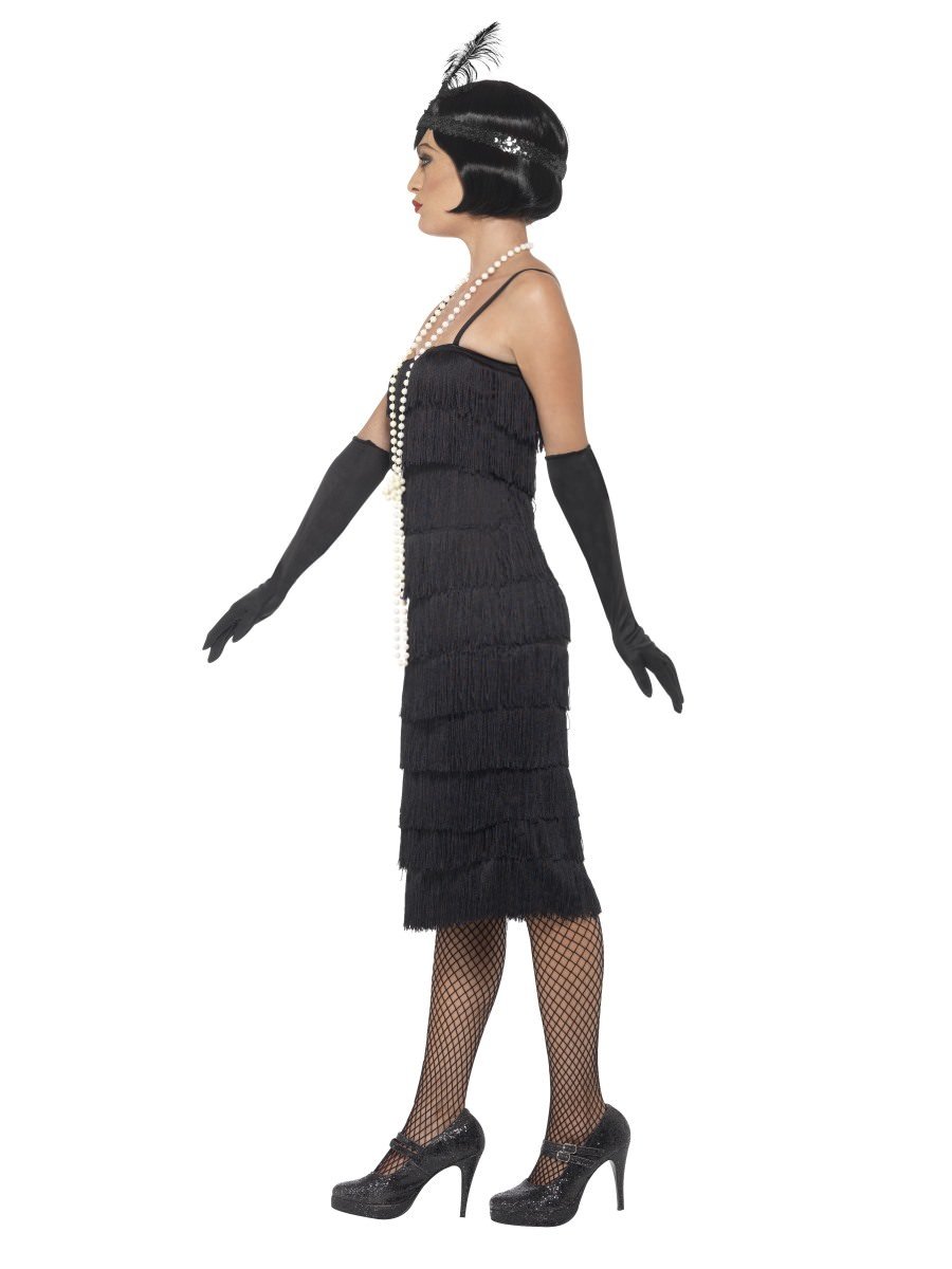 Flapper Costume, Black, with Long Dress Alternative View 1.jpg