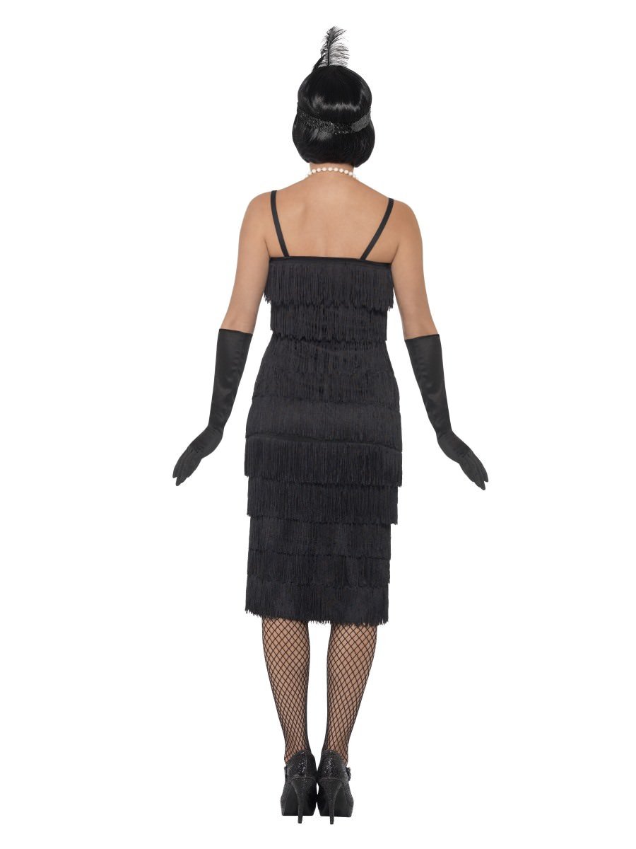 Flapper Costume, Black, with Long Dress Alternative View 2.jpg