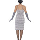 Flapper Costume, Silver, with Long Dress Alternative View 2.jpg
