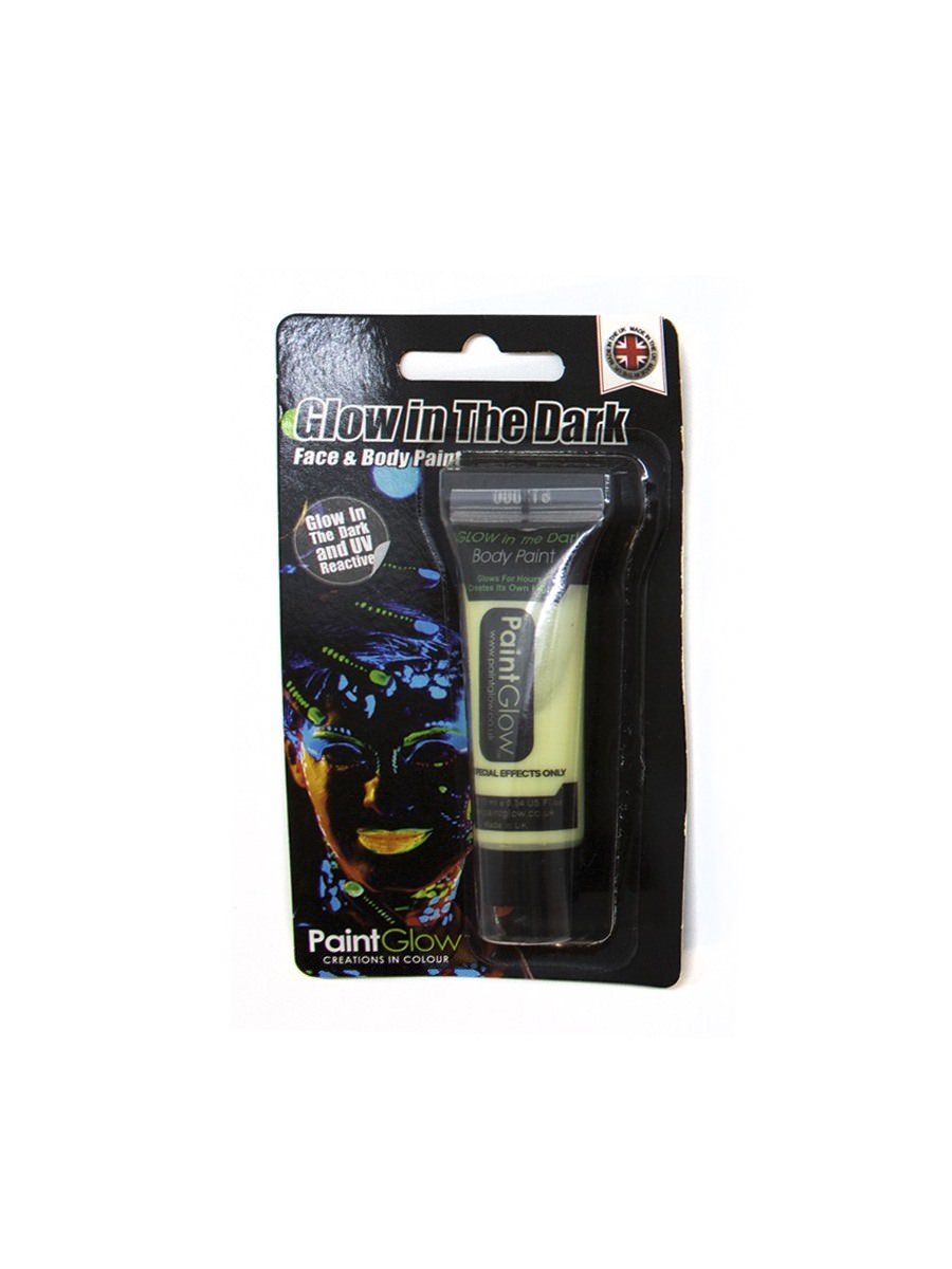 Glow in the Dark Body Paint, Clear, 10ml, Blister Pack