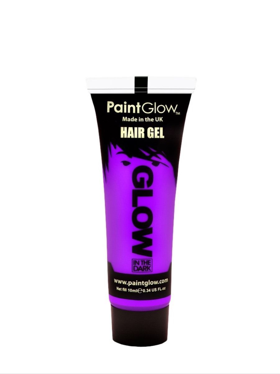 Glow in the Dark Hair Gel, Violet, 10ml