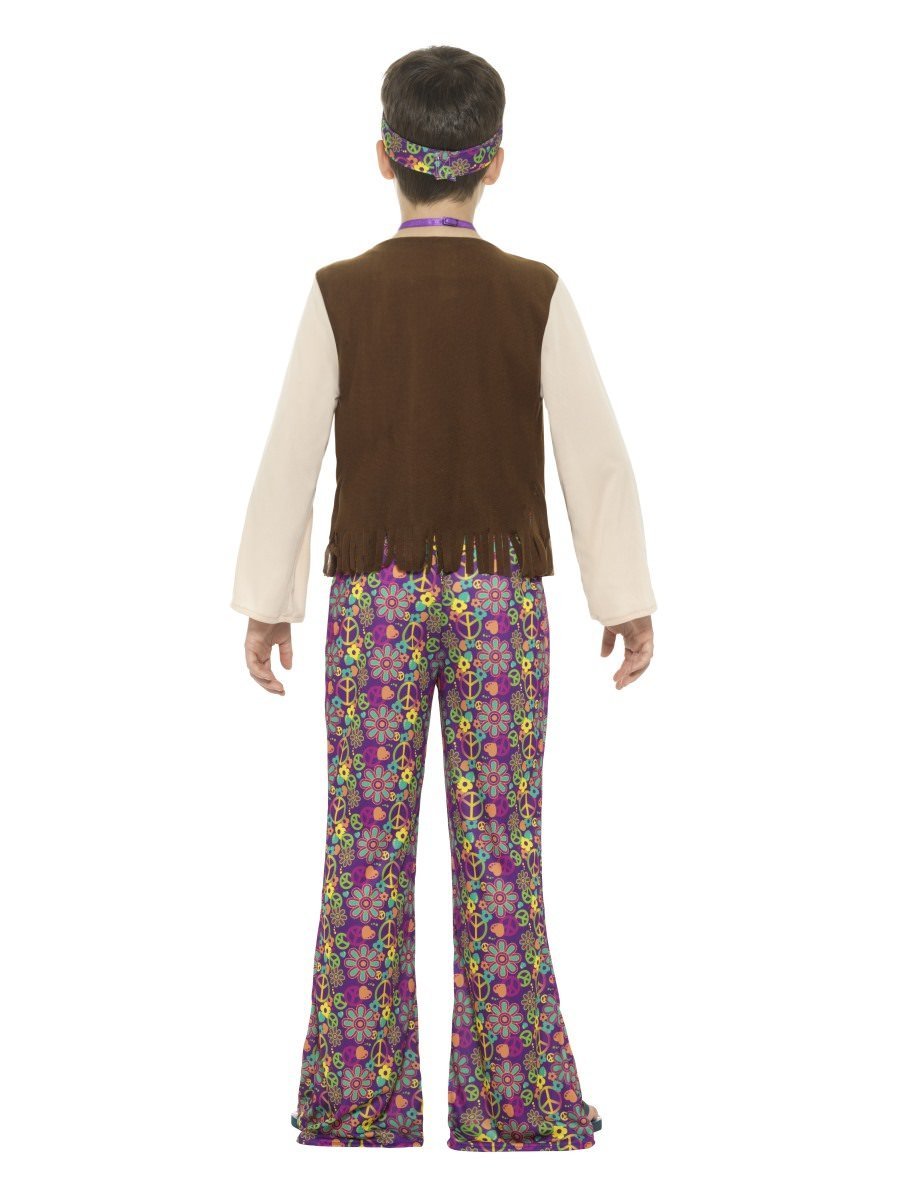 Hippie Boy Costume, with Top, Attached Waistcoat Alternative View 2.jpg