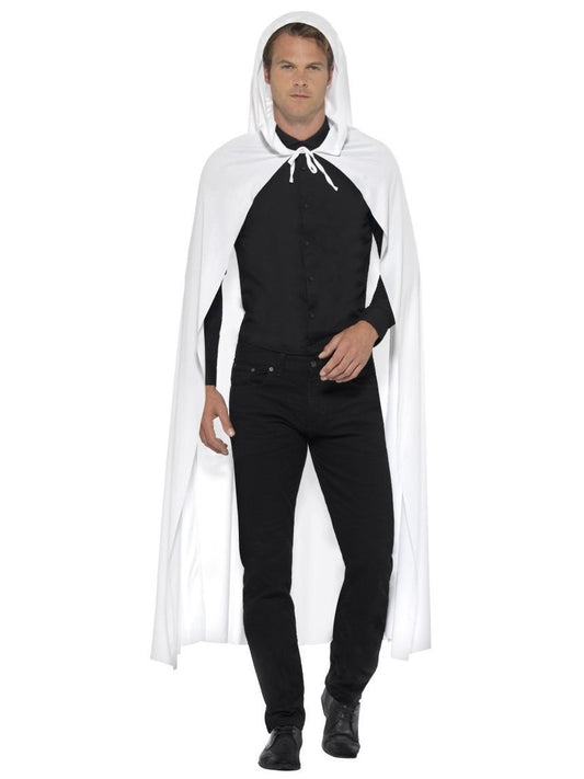 Hooded Cape, White, Short