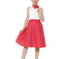 Kids Red 50s Polka Dot Skirt