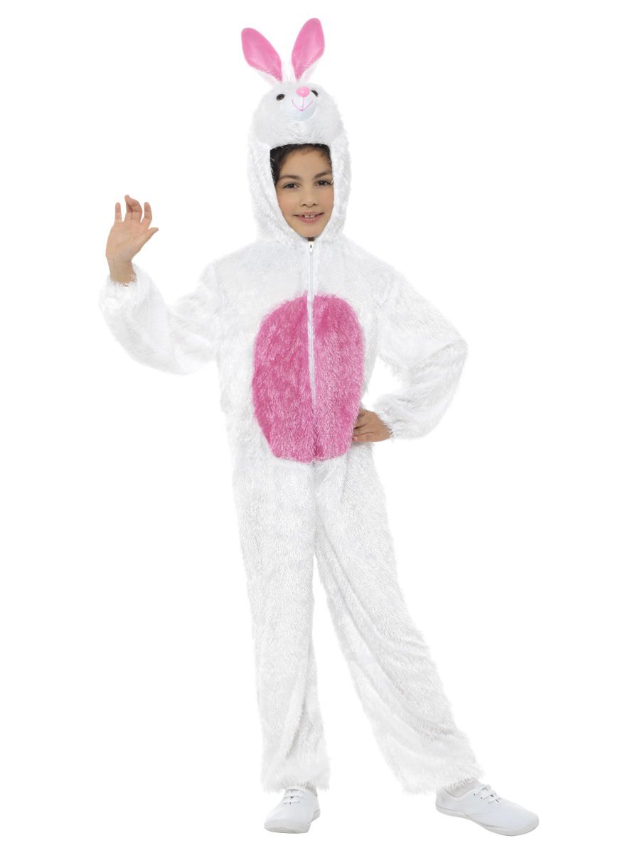 Kids Bunny Costume, White, Medium